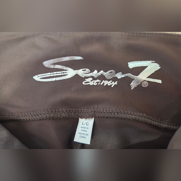 Seven7 Brown Faux Leather Leggings - Picture 3 of 4